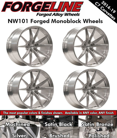 2014-19 Corvette Forgeline NW101 1-Piece Forged Monoblock Wheels