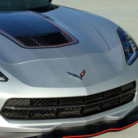 2014-19 Corvette Concept7 Carbon Fiber Front Grille Center Bar (2 Variations)