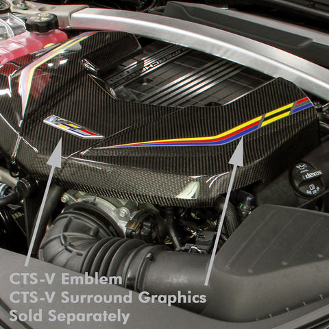 2016-19 Cadillac CTS-V Carbon Fiber Engine Cover (2 Variations)