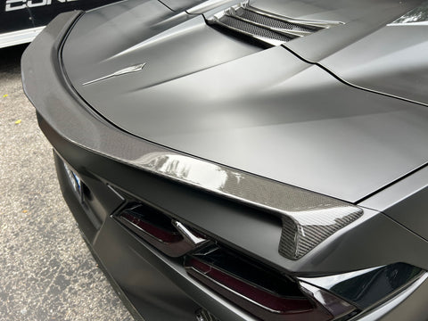 2020-24 Corvette C8 Concept8 Carbon Fiber Low Flush Mount Spoiler (Ships in approx. 3-4 weeks)