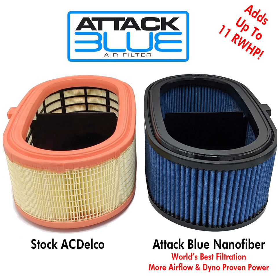 2020-24 C8 Corvette Attack Blue Dry Nanofiber Performance Air Filter –  Nowicki Autosport