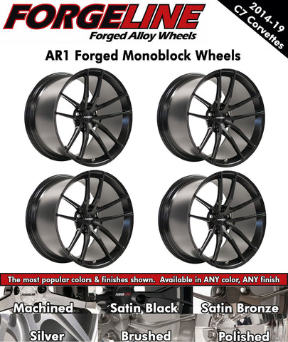 2014-19 Corvette Forgeline AR1 1-Piece Forged Monoblock Wheels
