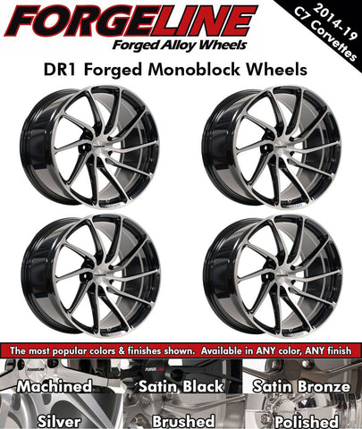2014-19 Corvette Forgeline DR1 1-Piece Forged Monoblock Wheels
