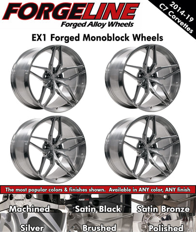 2014-19 Corvette Forgeline EX1 1-Piece Forged Monoblock Wheels