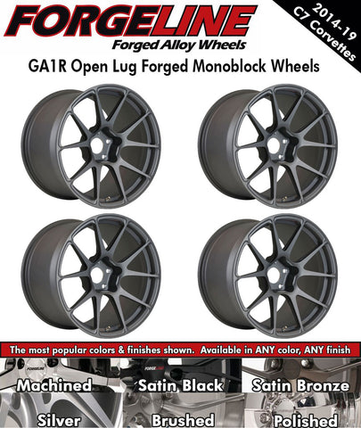 2014-19 Corvette Forgeline GA1R Open Lug 1-Piece Forged Monoblock Wheels (Ships in approx. 2-3 weeks)