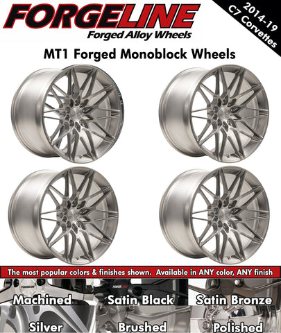 2014-19 Corvette Forgeline MT1 1-Piece Forged Monoblock Wheels