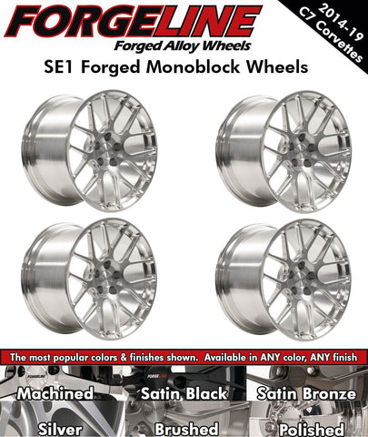2014-19 Corvette Forgeline SE1 1-Piece Forged Monoblock Wheels