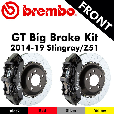 2014-19 Corvette Stingray/Z51 Brembo GT Front Big Brake Kit (4 Colors)