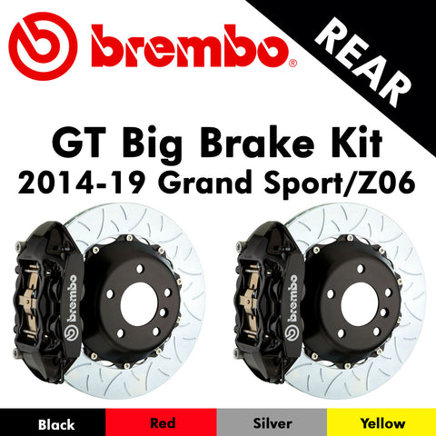 2014-19 Corvette Grand Sport/Z06 Brembo GT Rear Big Brake Kit (4 Colors)