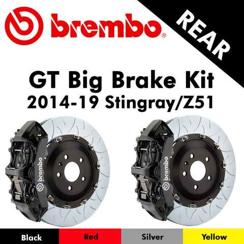 2014-19 Corvette Stingray/Z51 Brembo GT Rear Big Brake Kit (4 Colors) (Drop ships in approx. 3-4 weeks)