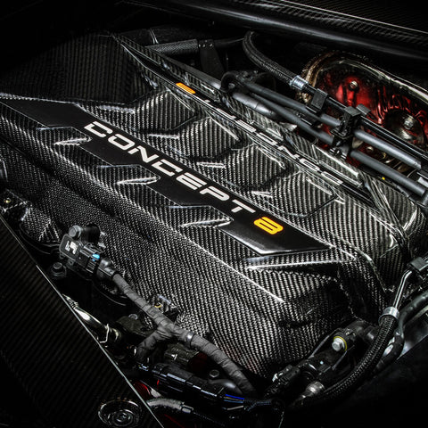2020-24 C8 Corvette Concept8 Bespoke Carbon Fiber Engine Cover (In Stock)