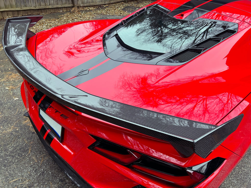 2020-2026 Corvette C8 Concept8 Carbon Fiber High Mount Rear Wing (Ship ...